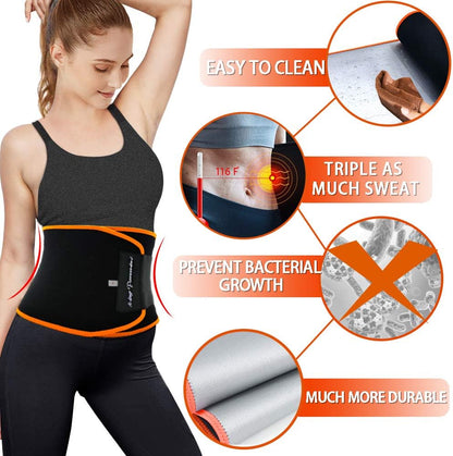 Waist Trainer for Men Women Belly Fat, Sweat Belt Band